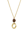 Collares colgantes de acero inoxidable, estilo circular, de la serie Casual Daily Simple, joyería para mujer.