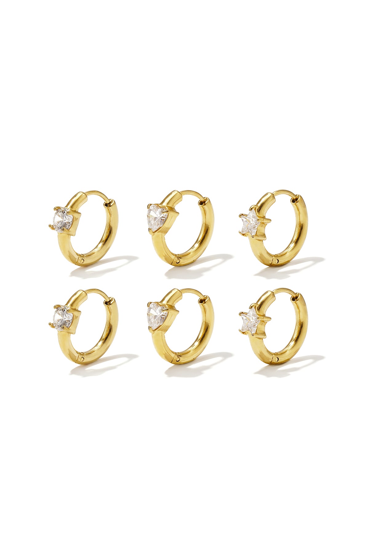 Conjunto de pendientes de acero inoxidable Circle Simple Daily Simple Series Joyería para mujer
