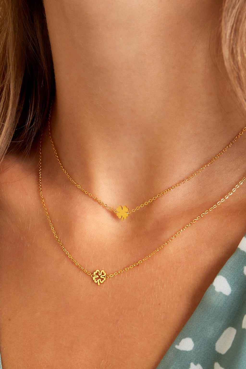 trébol de collar de acero inoxidable 