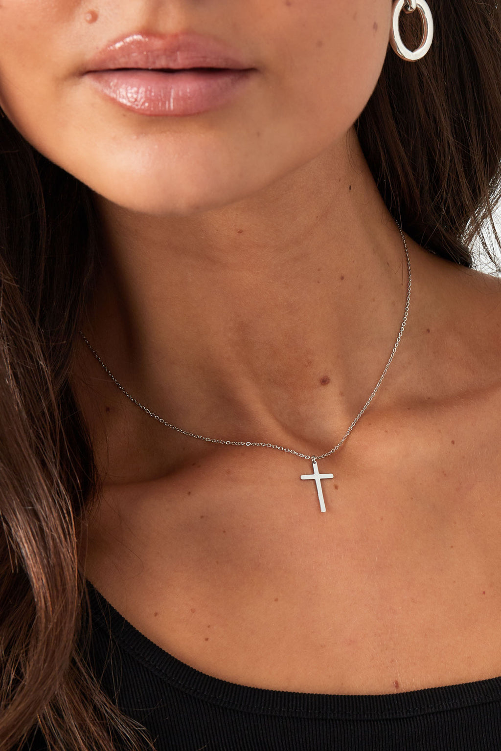 Elegant Stainless Steel Pendant Necklace in Silver & Gold