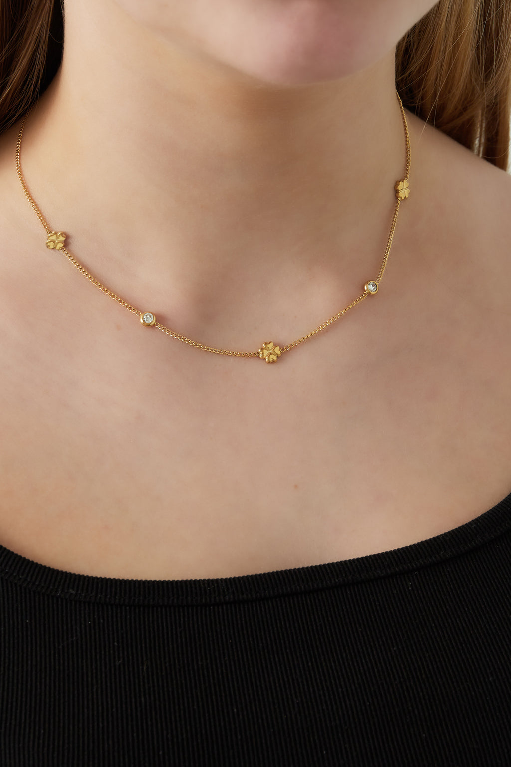 Elegant Stainless Steel Clover Necklace for Daily Wear