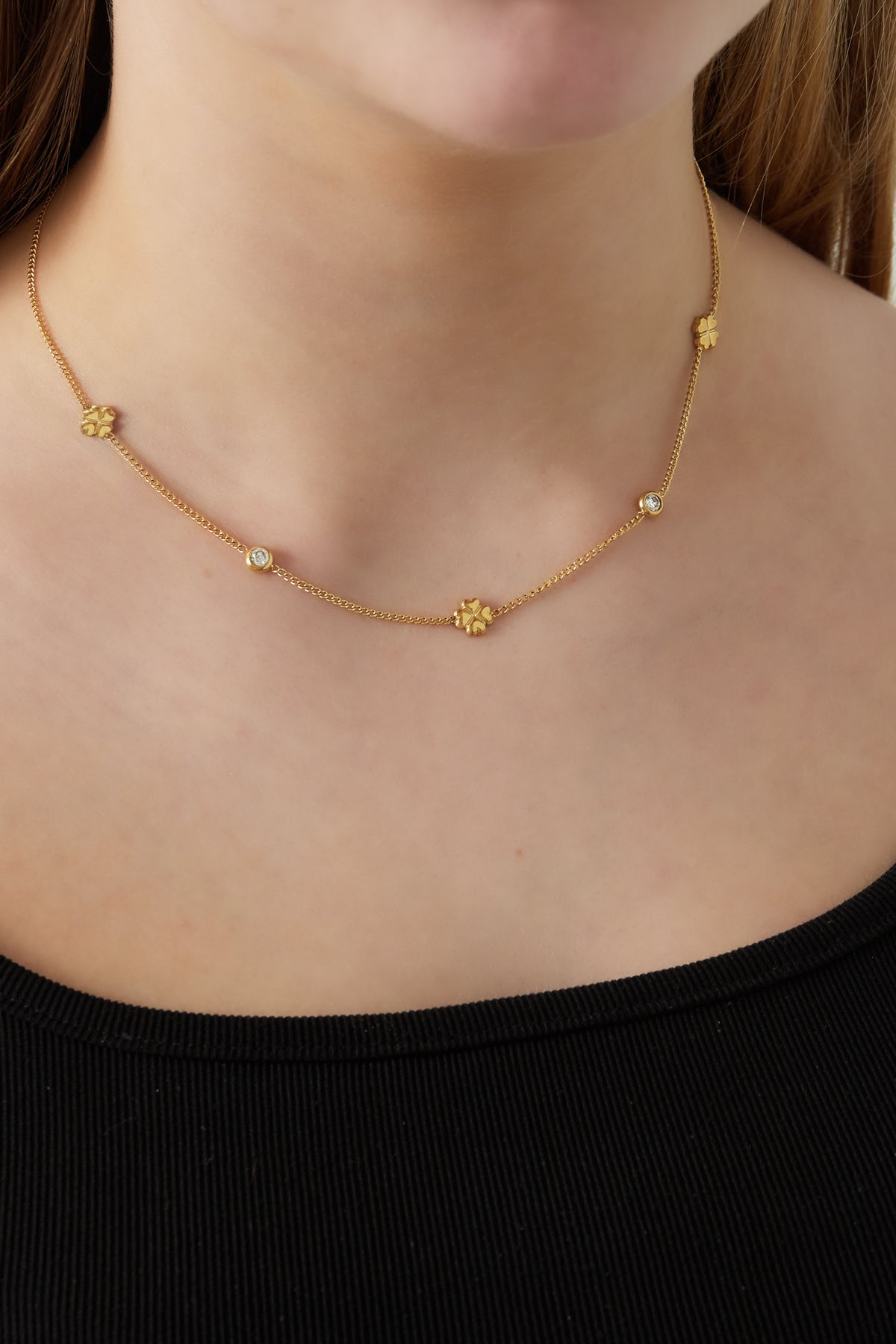 Elegant Stainless Steel Clover Necklace for Daily Wear