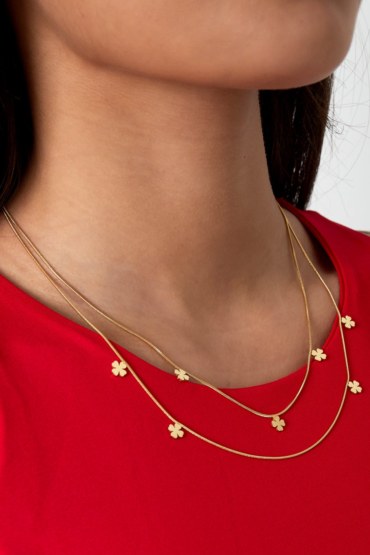 collar doble trébol