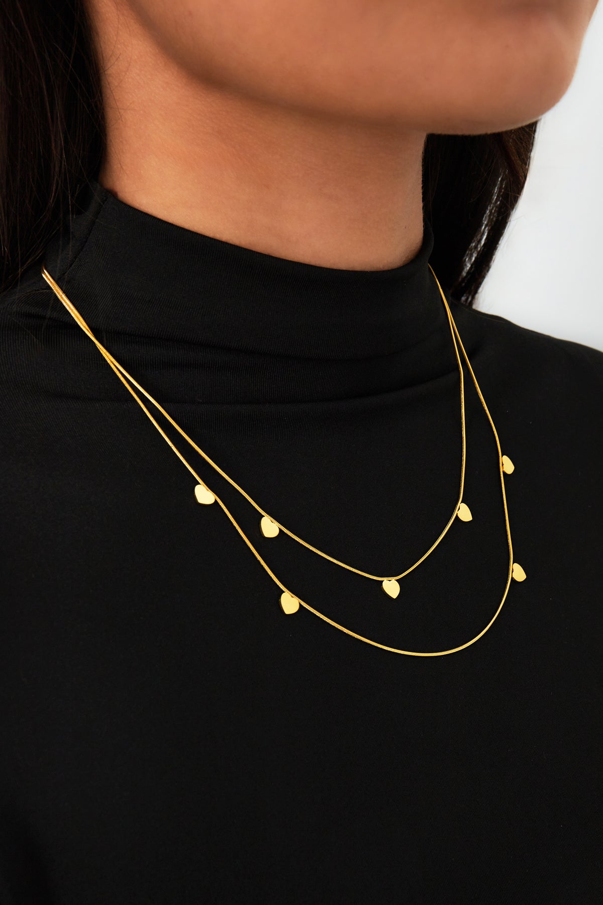 Elegant Multi-Layered Heart Necklace for Everyday Glam