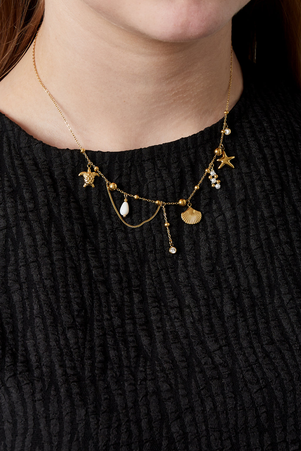 Elegant Oceanic Style Necklace for Women - Silver & Gold