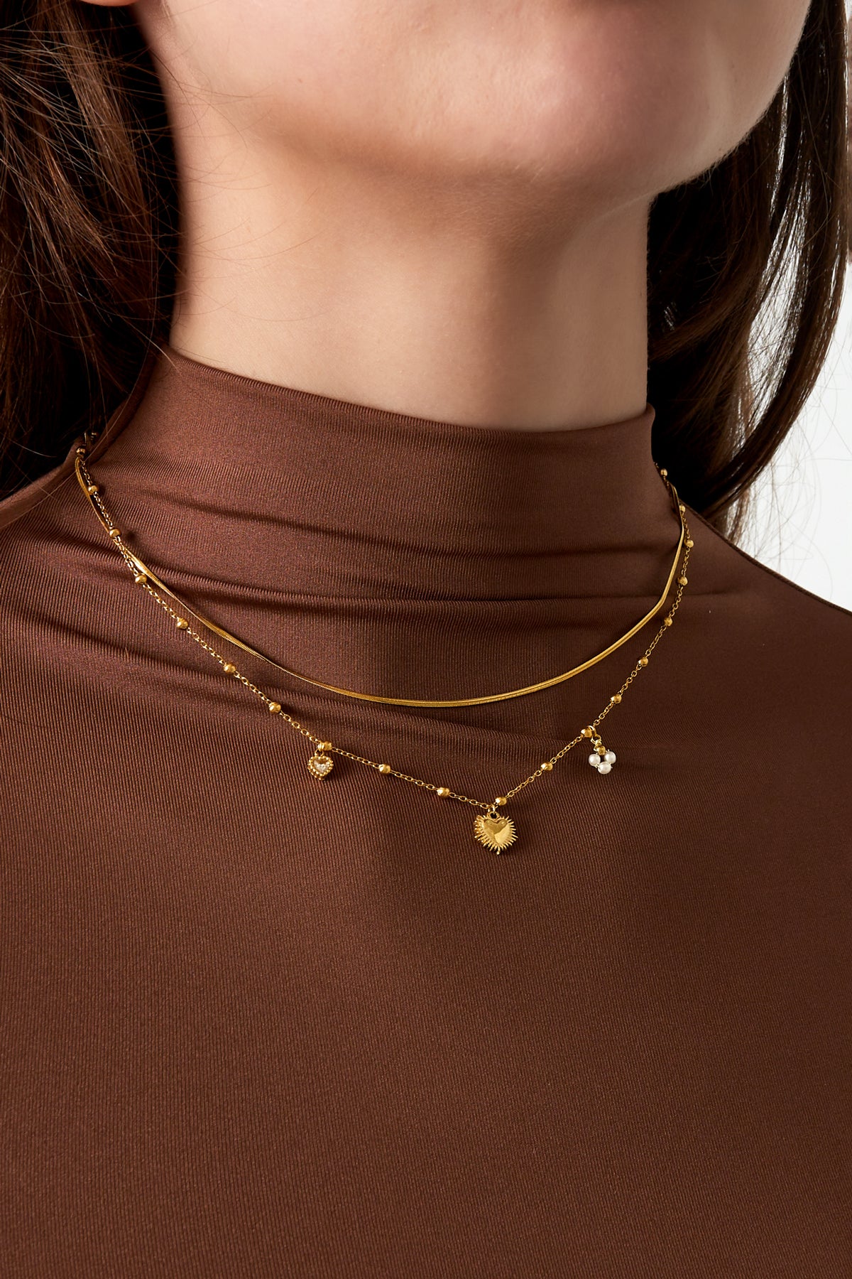 Elegant Multi-Layered Heart Necklace for Everyday Glam