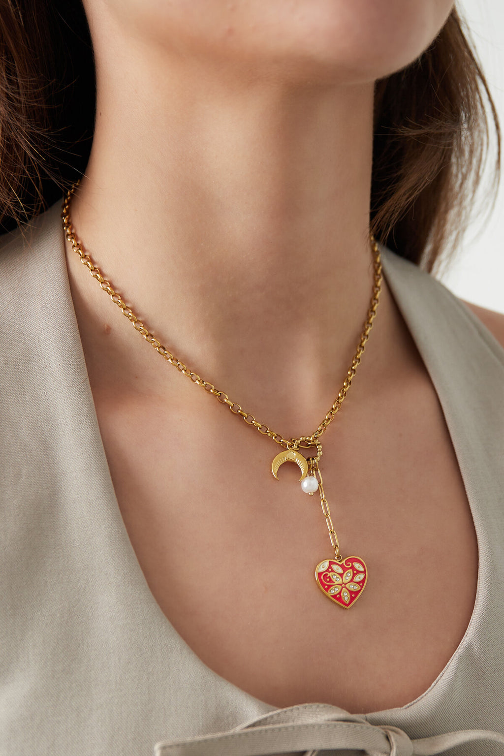 Elegant Gold Heart Pendant Necklace for Everyday Wear