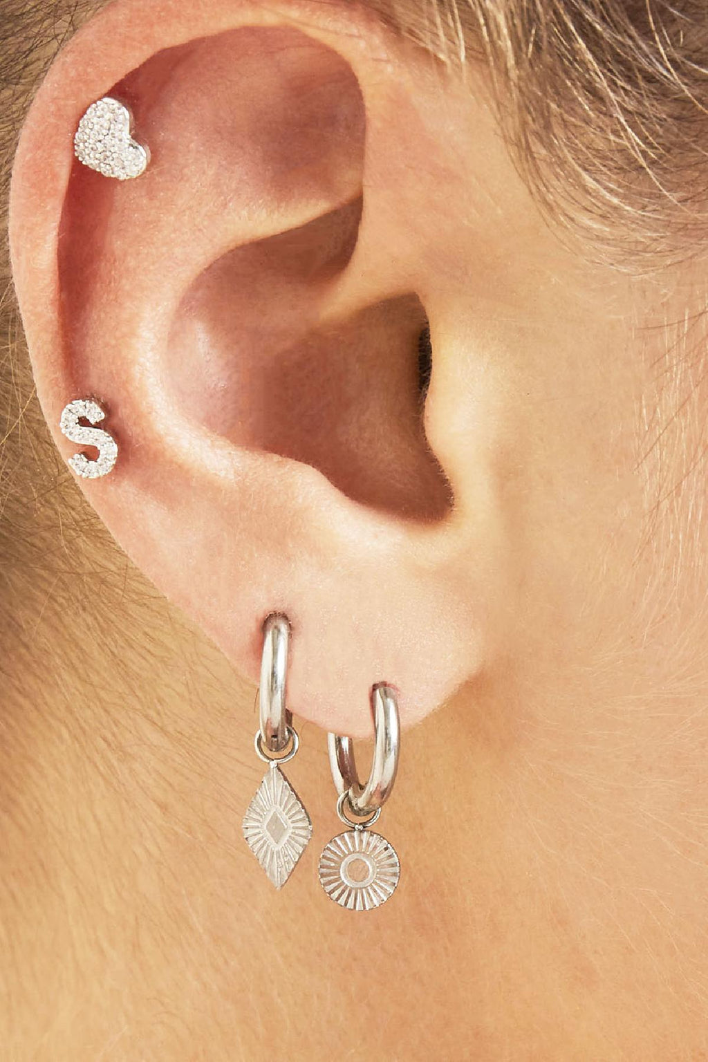 Pendientes Diamond Color dorado Acero inoxidable