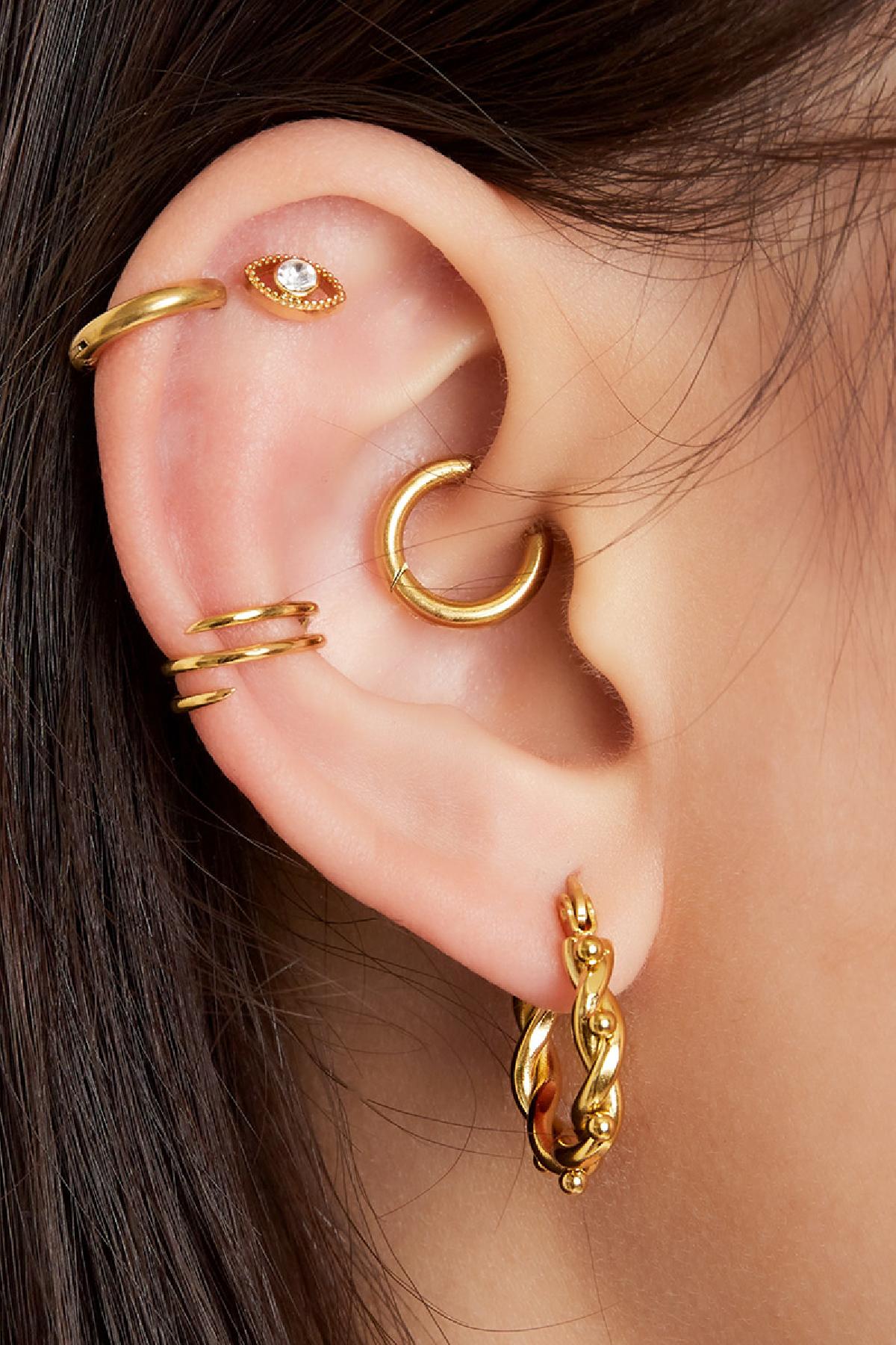 Earcuff Espiral Dorado Color dorado Acero inoxidable