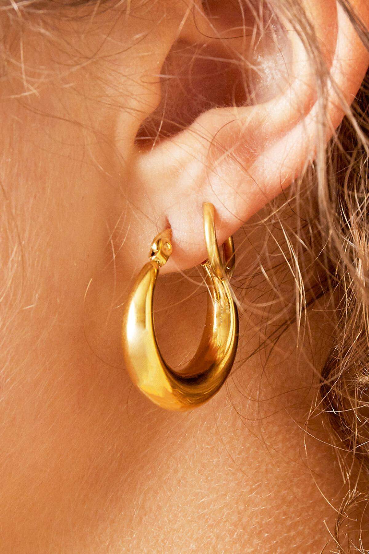Stylish All-Fit Stainless Steel Hoop Earrings