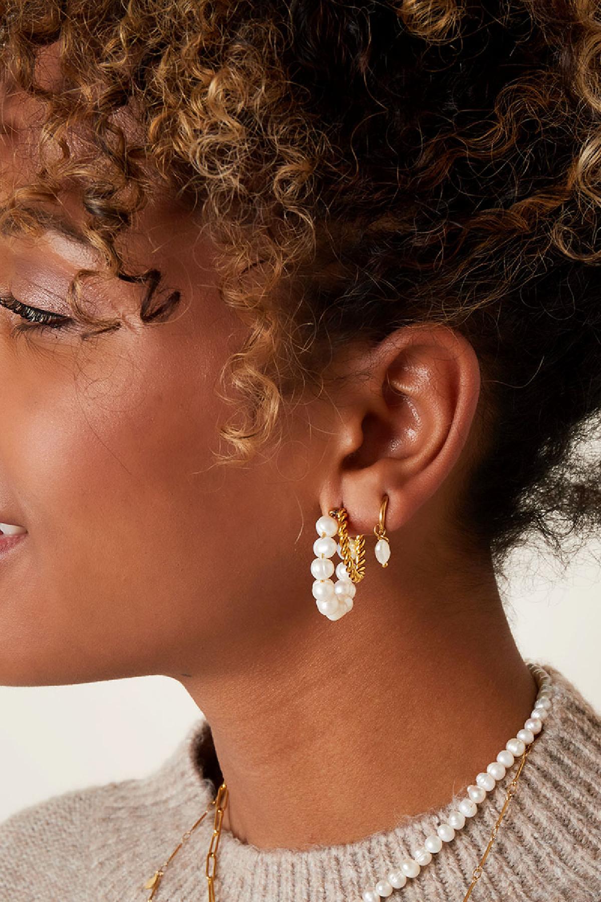 Elegant Stainless Steel Drop Earrings in Silver & Gold