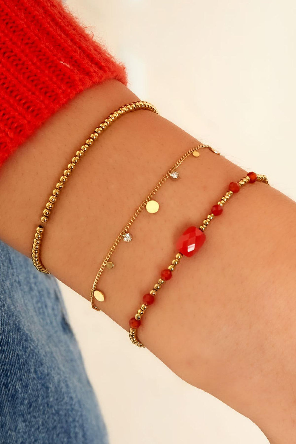 Chic Multicolor Stainless Steel Charm Bracelet