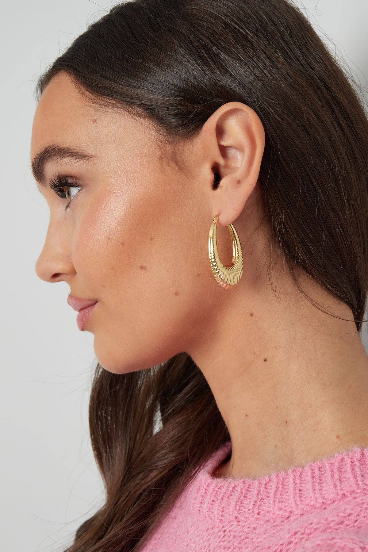 Stylish Statement Hoop Earrings in Silver & Gold
