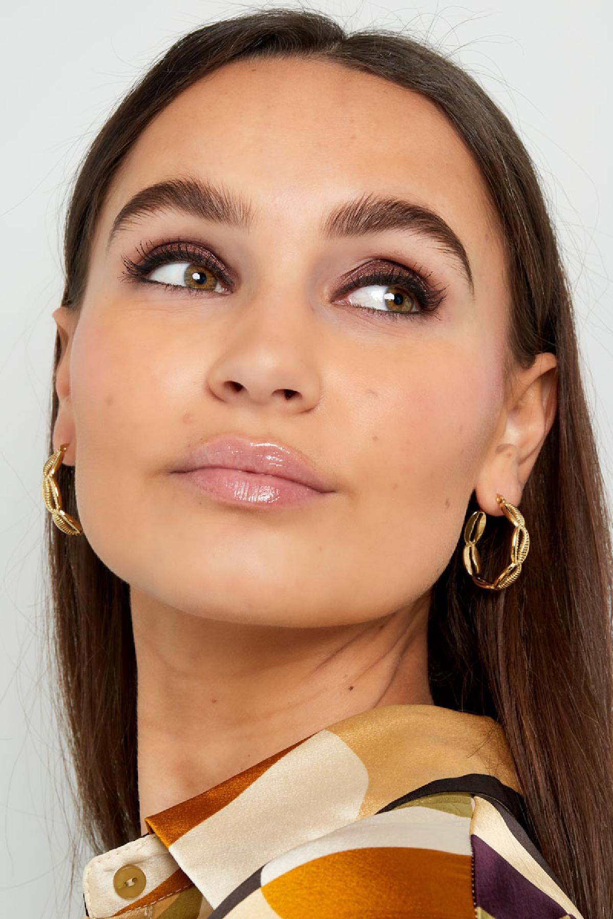 Elegant Statement Hoop Earrings in Silver & Gold