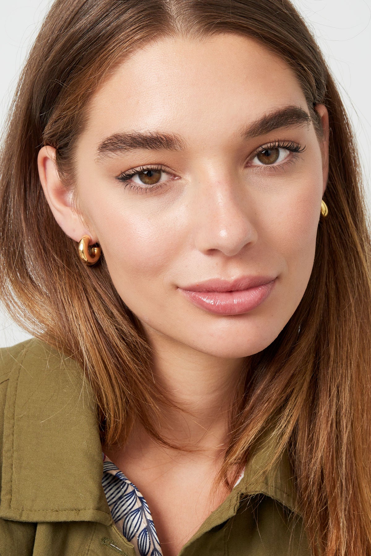 Stylish Stainless Steel Hoop Earrings in Silver & Gold
