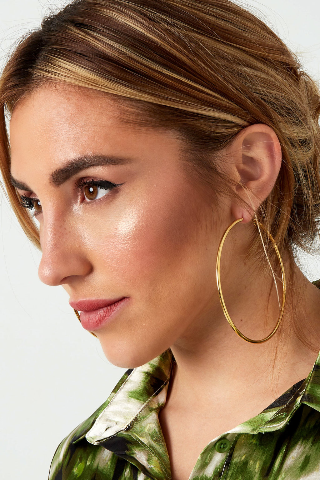 Elegant 14K Gold Plated Hoop Earrings for Everyday Glam