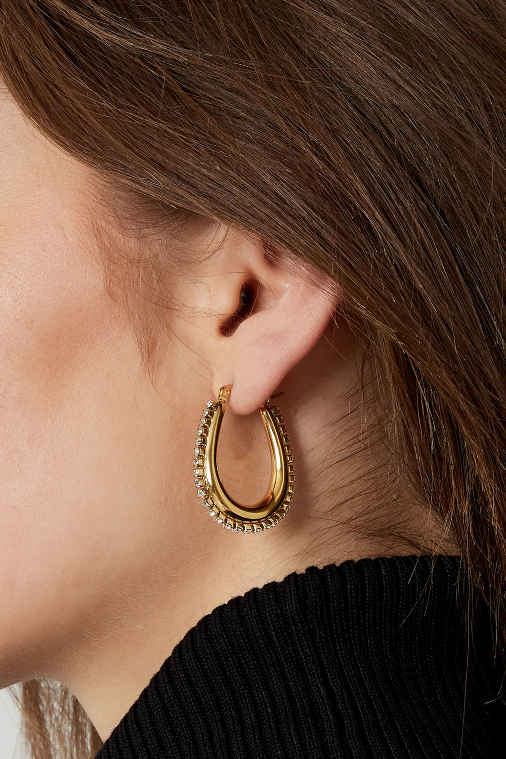 Stylish Statement Hoop Earrings in Silver & Gold