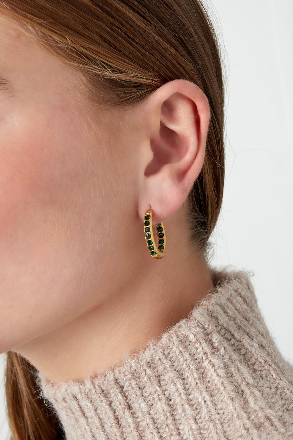 Stylish Pink, Green, Gold Hoop Earrings for Trendsetters