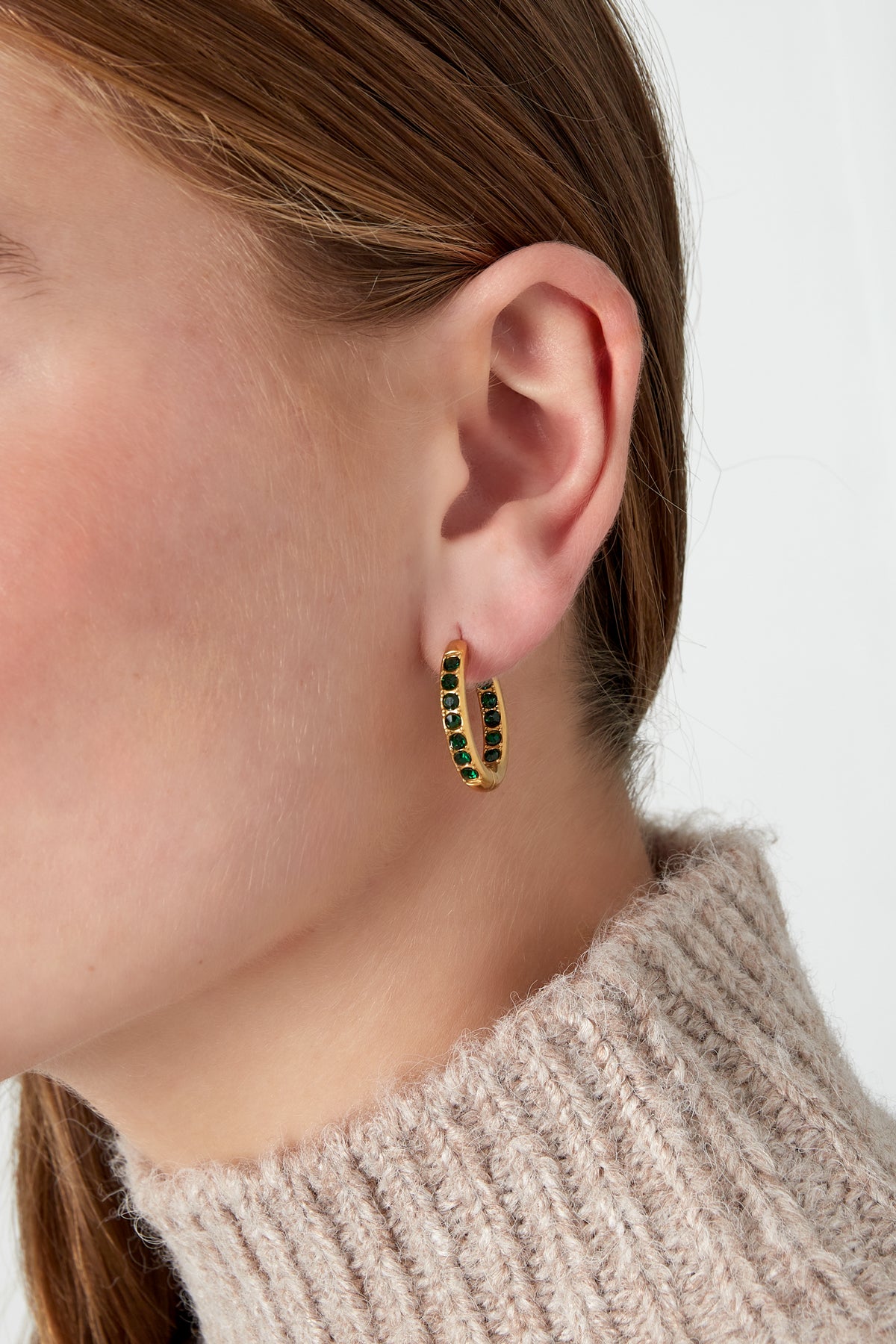 Stylish Pink, Green, Gold Hoop Earrings for Trendsetters