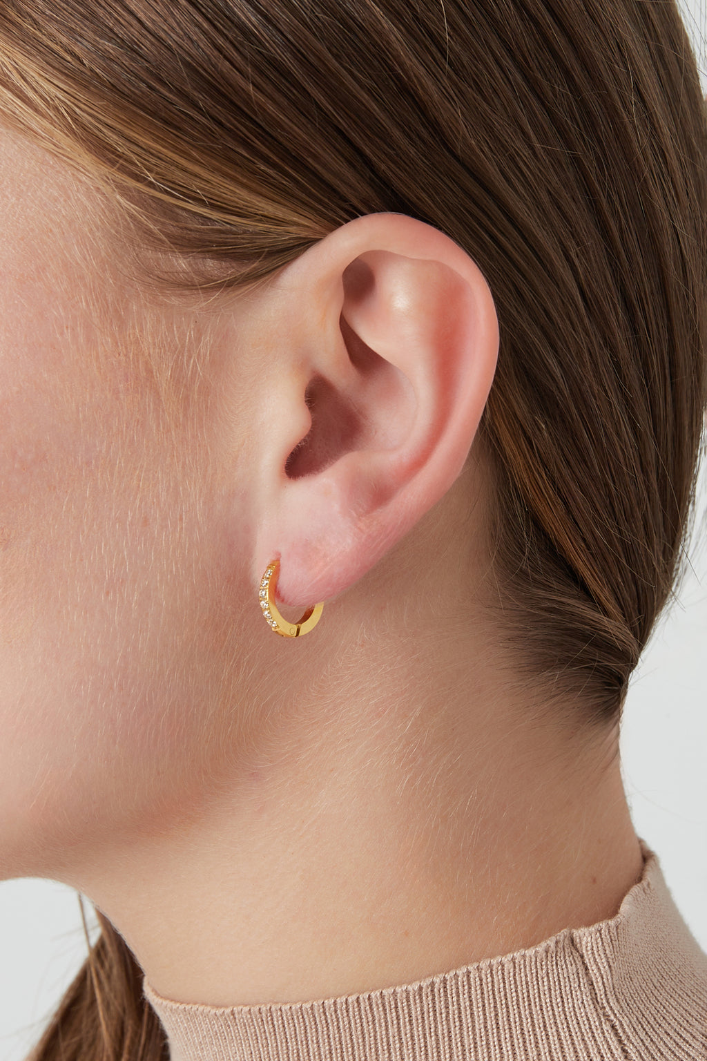 Elegant Rhinestone Hoop Earrings for Timeless Glamour