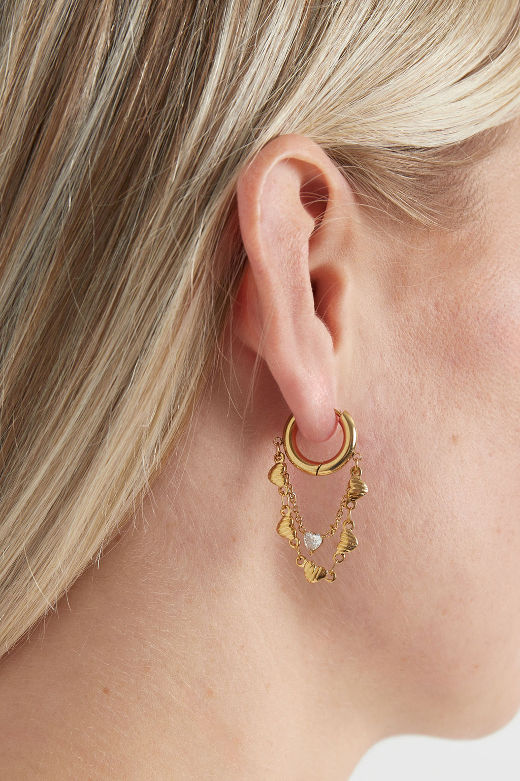 Elegant Drop Earrings in Silver & Gold