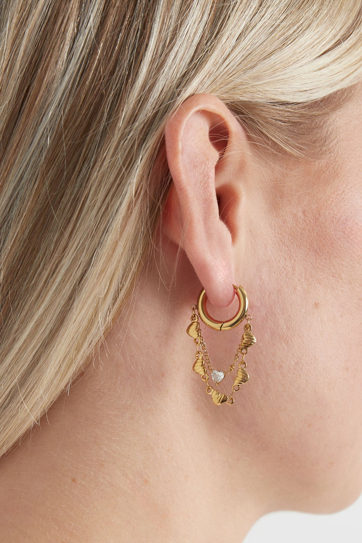 Elegant Drop Earrings in Silver & Gold