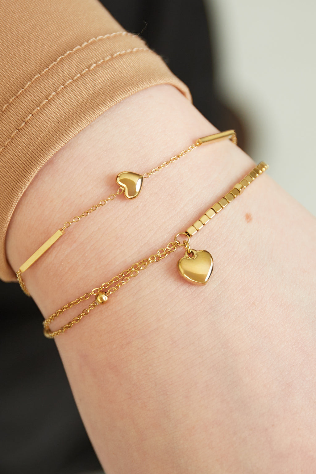 Stylish Stainless Steel Charm Bracelets in Silver & Gold