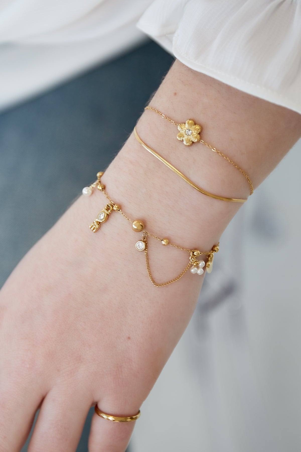 Elegant Charm Bracelets in Silver & Gold