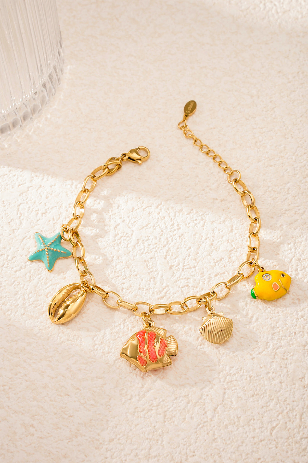 Elegant Gold Color Charm Bracelet for Statement Looks