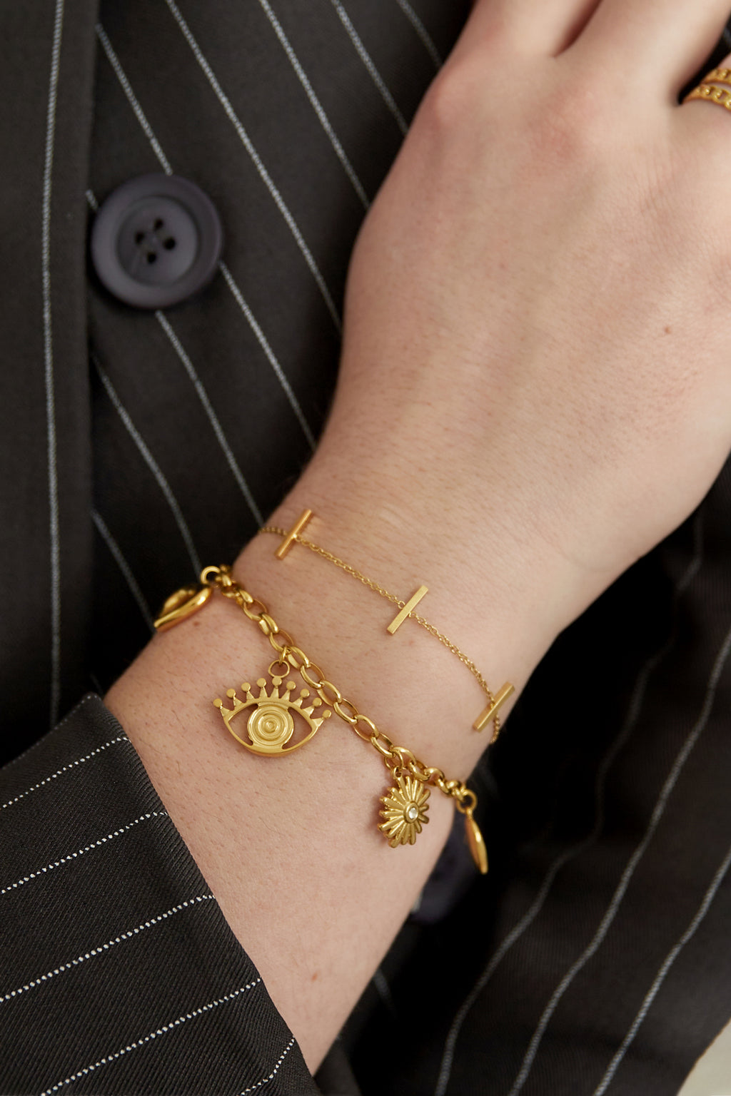 Elegant Silver & Gold Charm Bracelets for Women