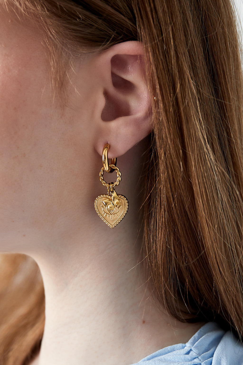 Elegant Heart-Shaped Drop Earrings for Daily Wear