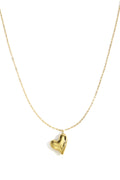 Collares largos de acero inoxidable con forma de corazón, estilo casual, diario, serie sencilla, joyería para mujer.
