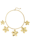 Elegant Gold-Color Flower Pendant Necklace for Women