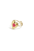 Charming Adjustable Heart Statement Ring for Her