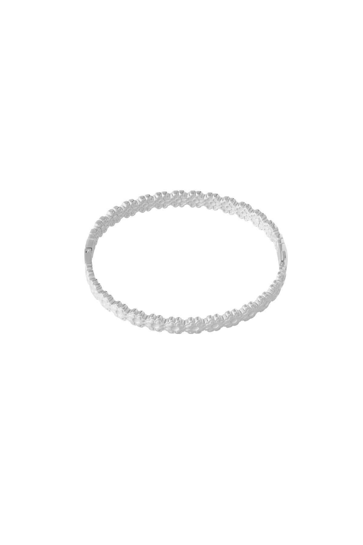 Elegant 14K Gold Plated Flower Bangle for Women
