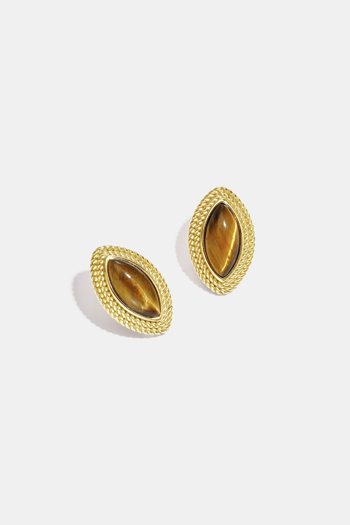 Pendientes de botón de acero inoxidable con forma elíptica, sencillos, de la serie Daily Simple, joyería para mujer.