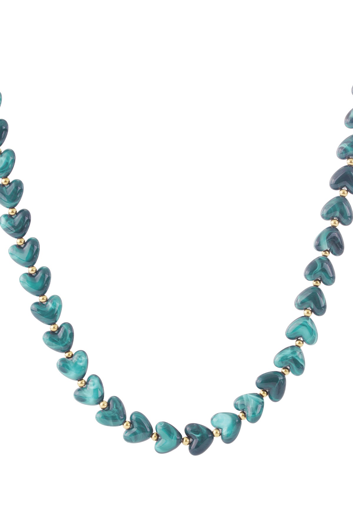Collar cuentas corazones