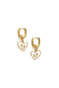 Elegant Gold Heart Shell Drop Earrings for Women