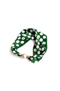 Elegant Green Polka Dot Summer Scarf for Women