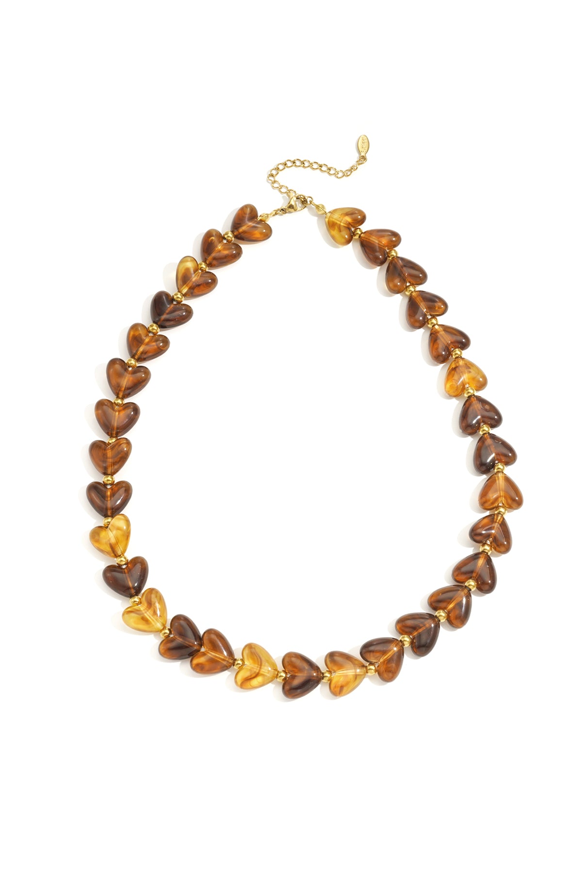 Collar cuentas corazones