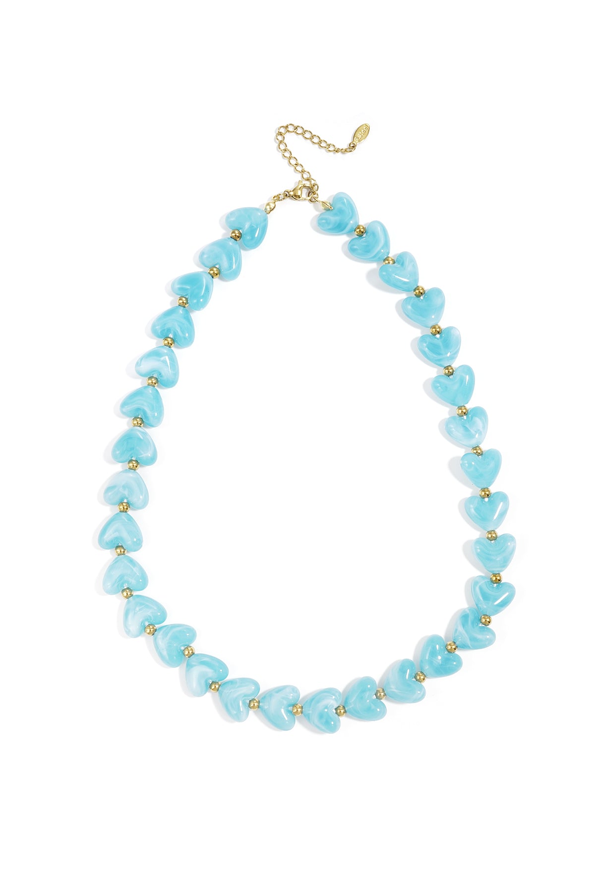 Collar cuentas corazones