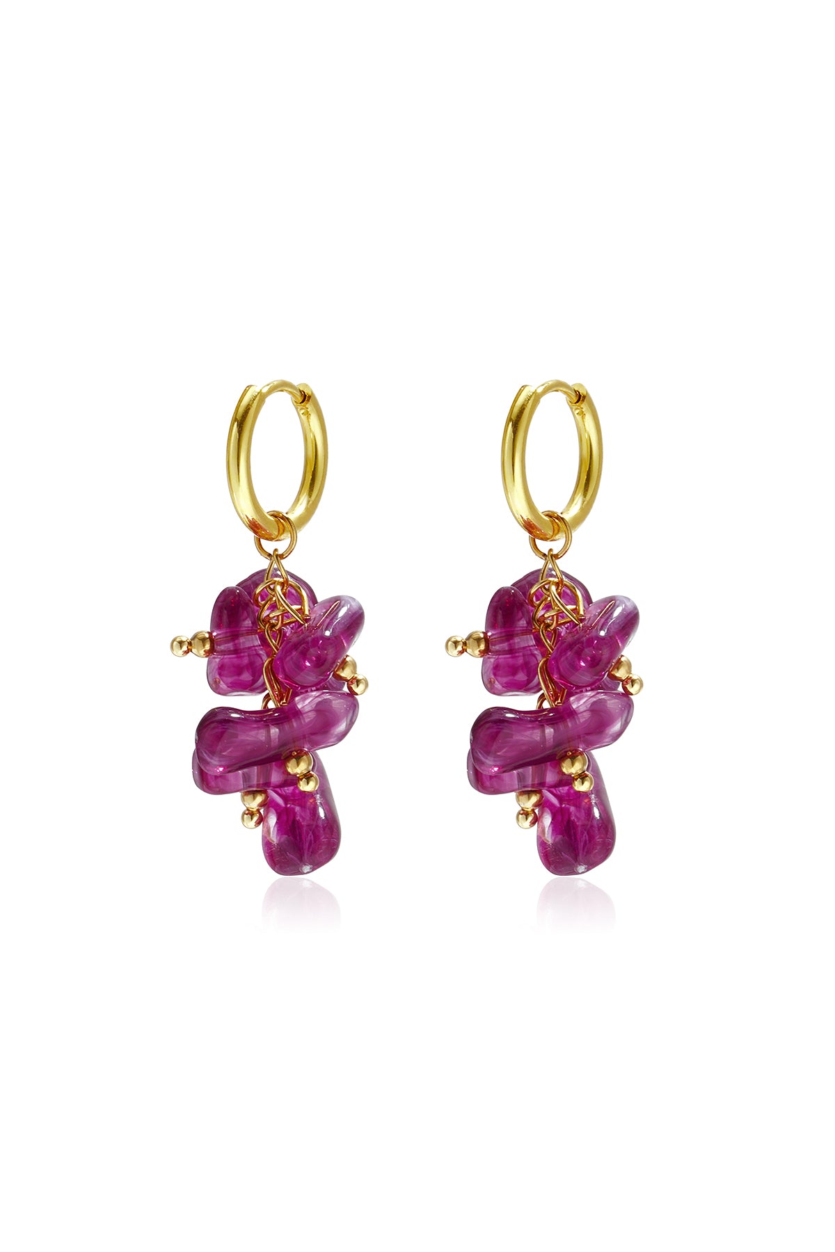 Pendientes de cuentas de acero inoxidable, serie Simple Daily, joyería para mujer