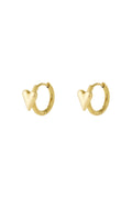 Elegant Heart-Shaped Hoop Earrings for Daily Wear