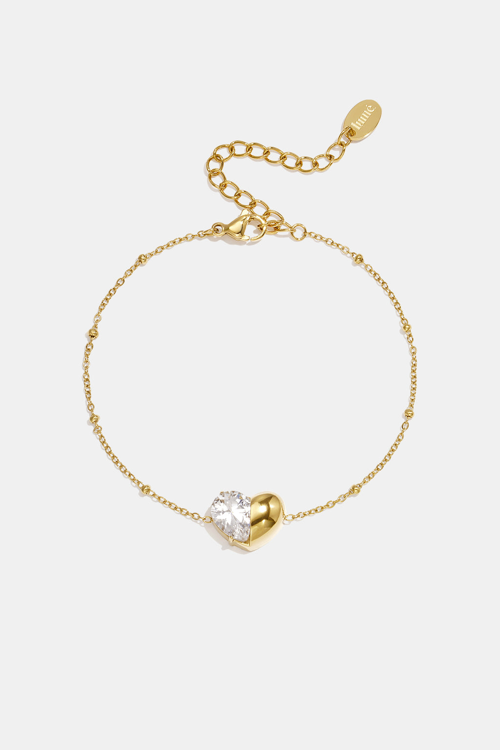 Pulseras de acero inoxidable con dije de corazón, sencillas, de la serie Daily Simple, joyería para mujer