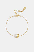 Pulseras de acero inoxidable con dije de corazón, sencillas, de la serie Daily Simple, joyería para mujer