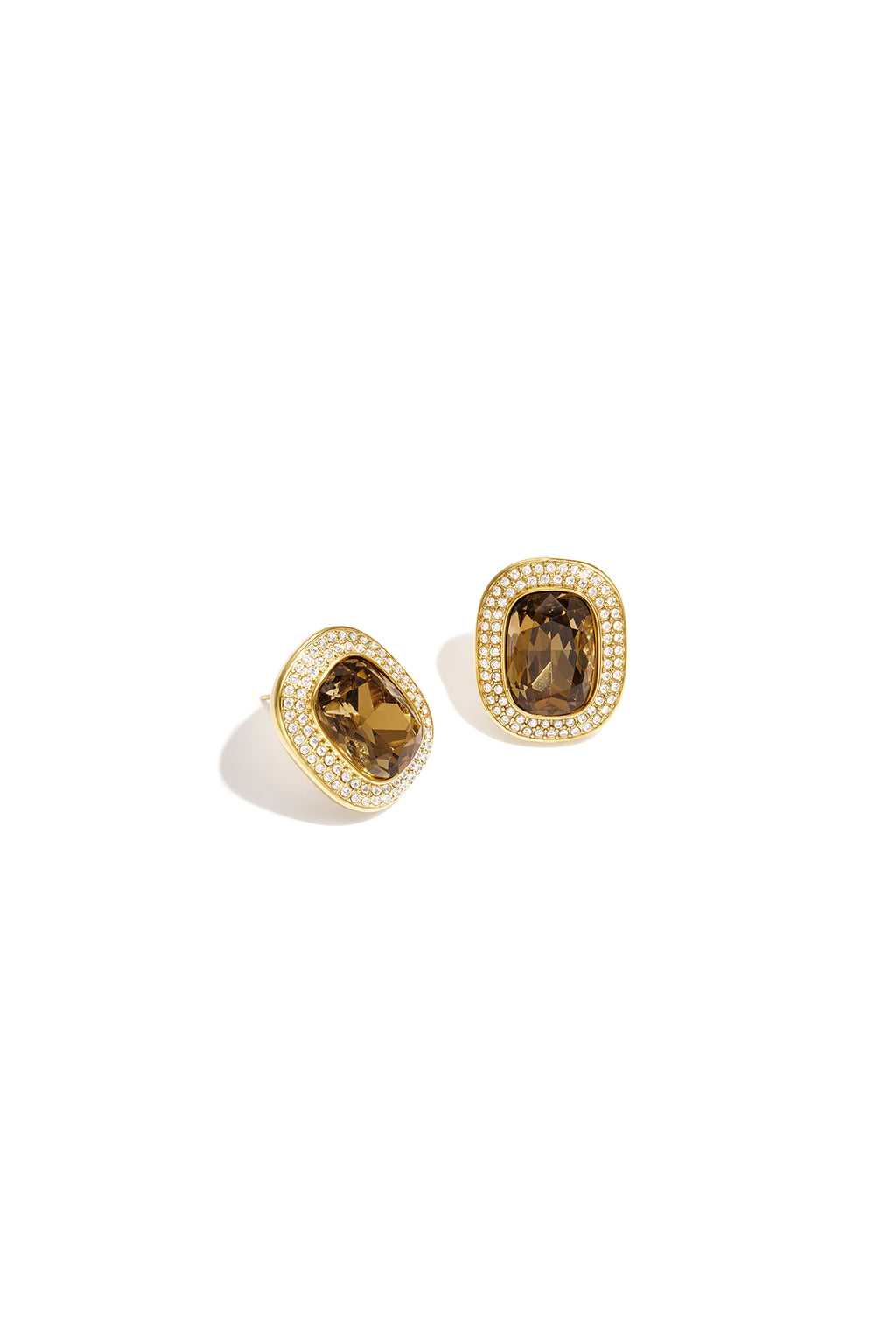 Pendientes de botón de acero inoxidable con forma geométrica, elegantes, de la serie Daily Luxury, joyería para mujer.