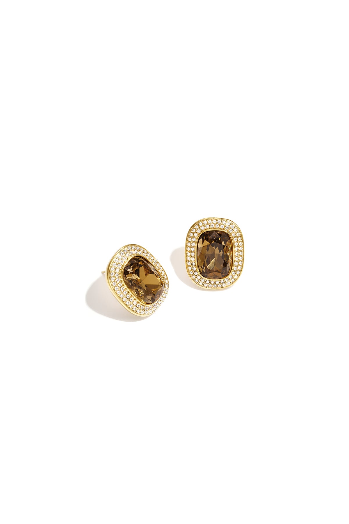 Pendientes de botón de acero inoxidable con forma geométrica, elegantes, de la serie Daily Luxury, joyería para mujer.