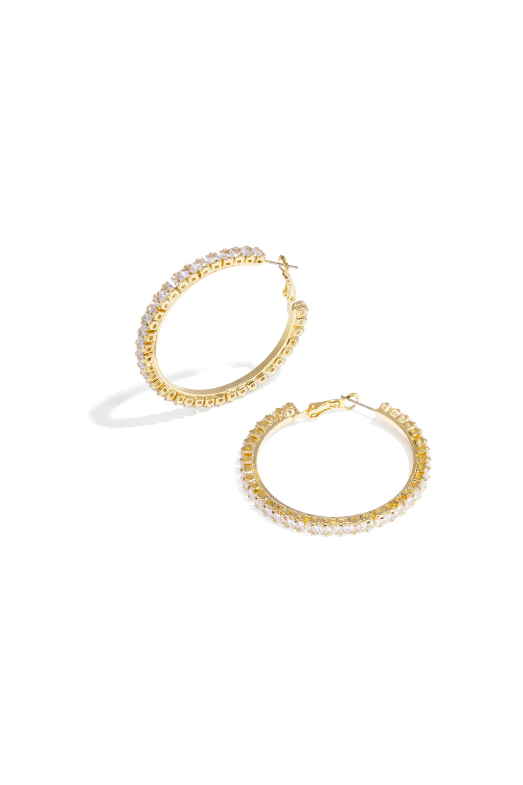 Elegant Zircon Party Earrings, Luxurious Silver & Gold