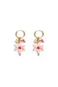 Elegant Pink 14K Gold Plated Drop Earrings