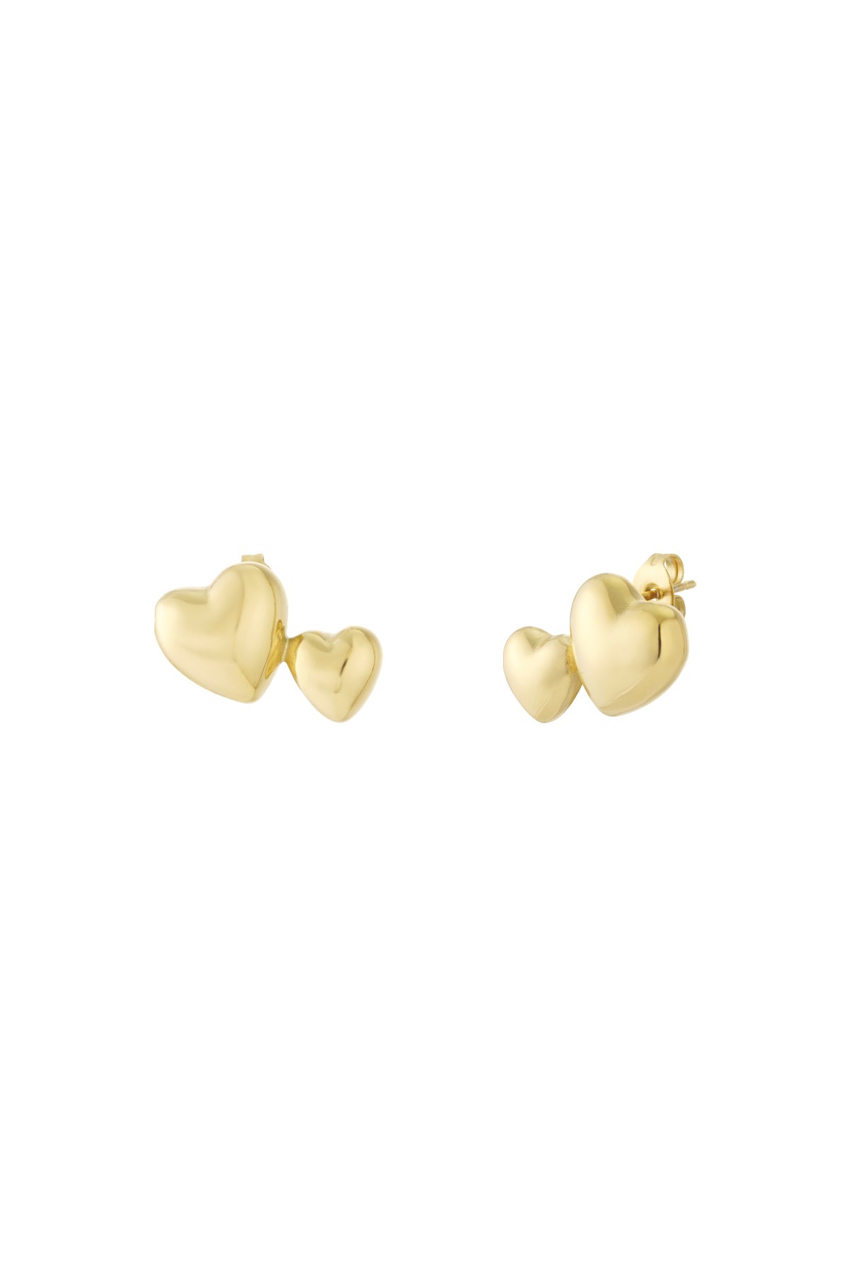 Charming Heart-Shaped Stud Earrings for Everyday Wear